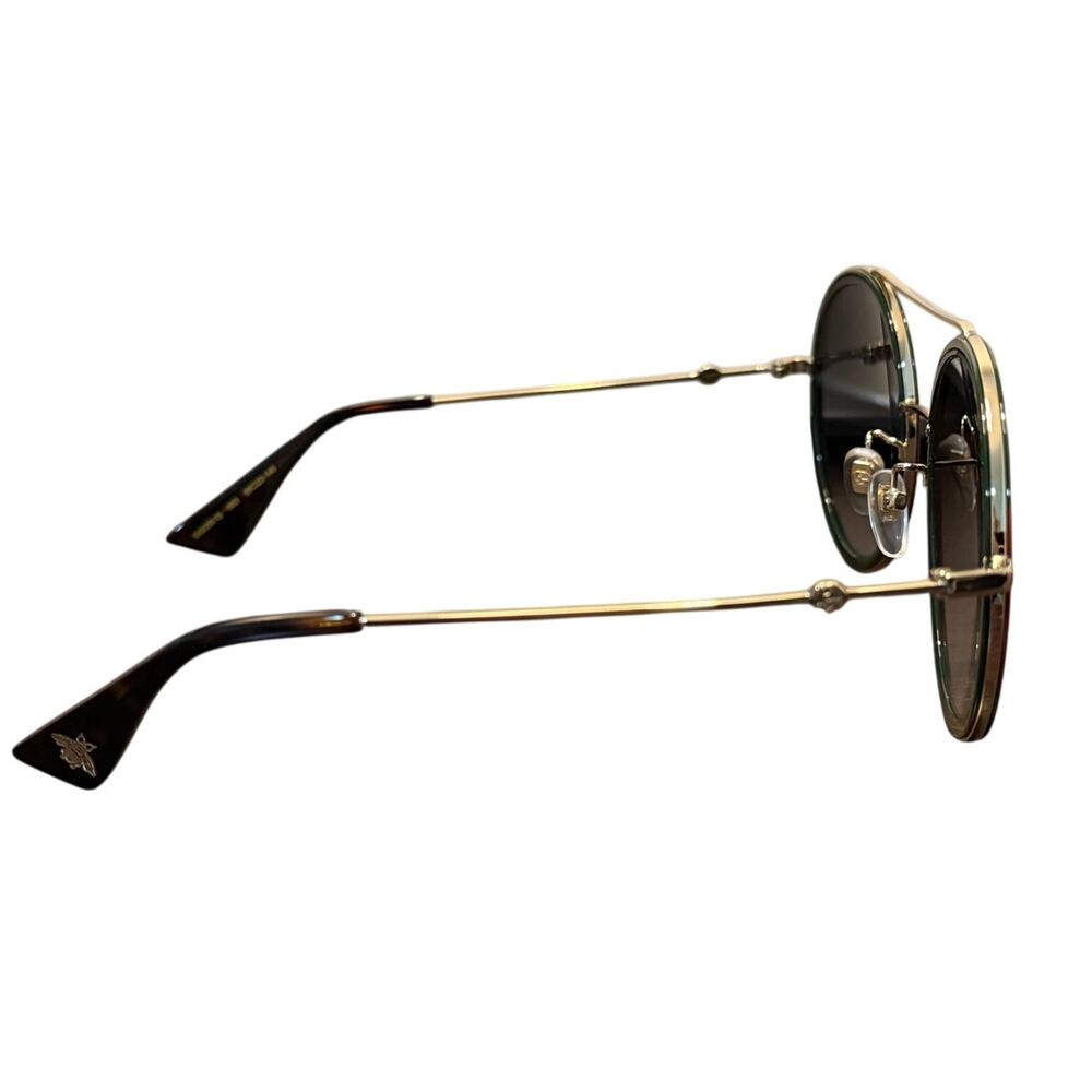 Gucci Red/Green Gradient Round Sunglasses, Gold Frame, NIB560 - Picture 4 of 9